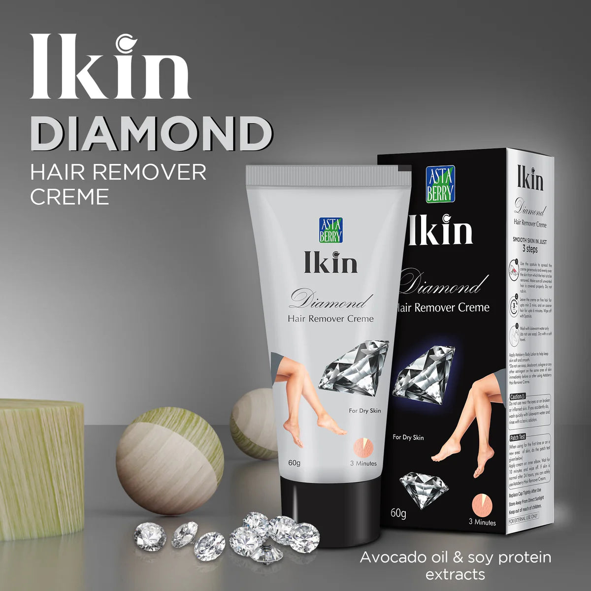 Ikin Diamond Hair Remover Creme 2 PCS