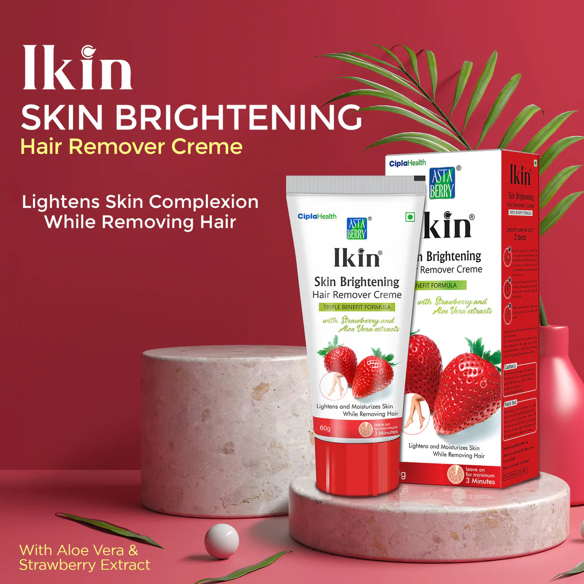 Ikin Skin Brightening Hair Remover Creme 2 PCS