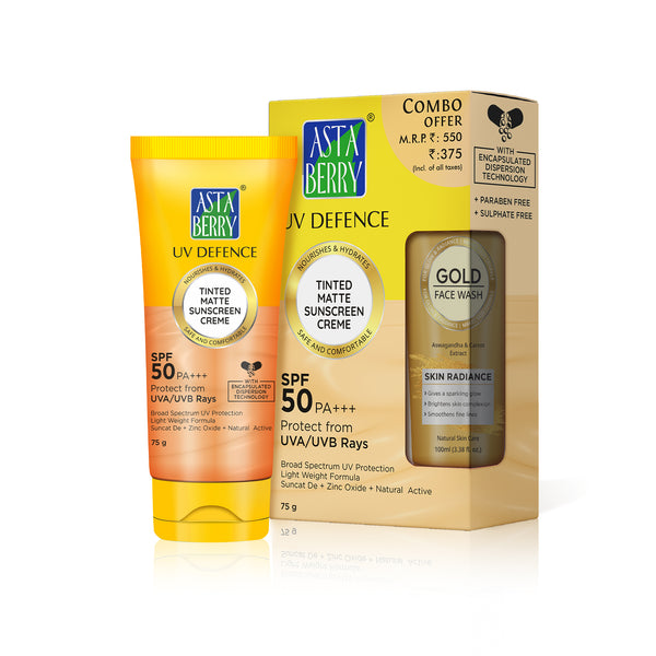 Astaberry UV Defence Vitamin C Sunblock Gel Creme SPF 50PA+++ With Free 100ml Gold Face wash