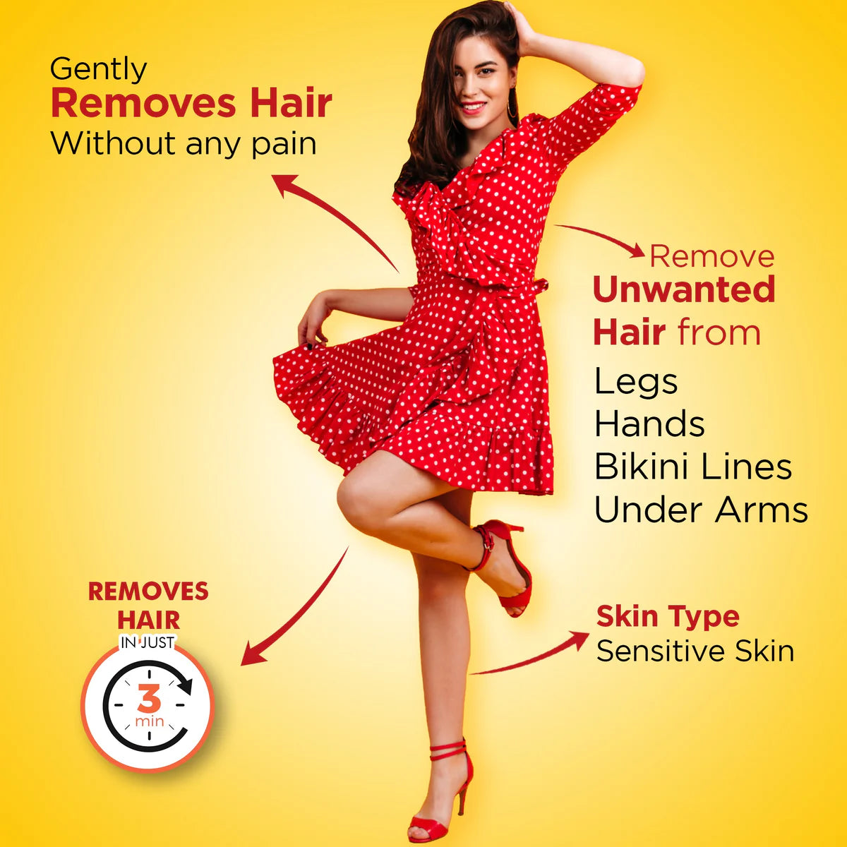 Ikin Papaya Hair Remover Creme For Sensitive Skin 2 PCS