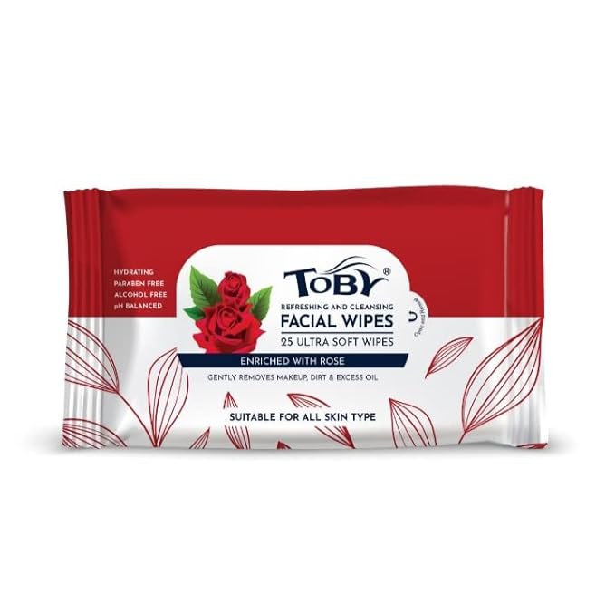 Toby facial wipes (refreshing and cleaning)