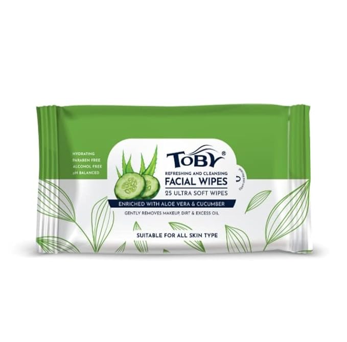 Toby facial wipes (refreshing and cleaning)