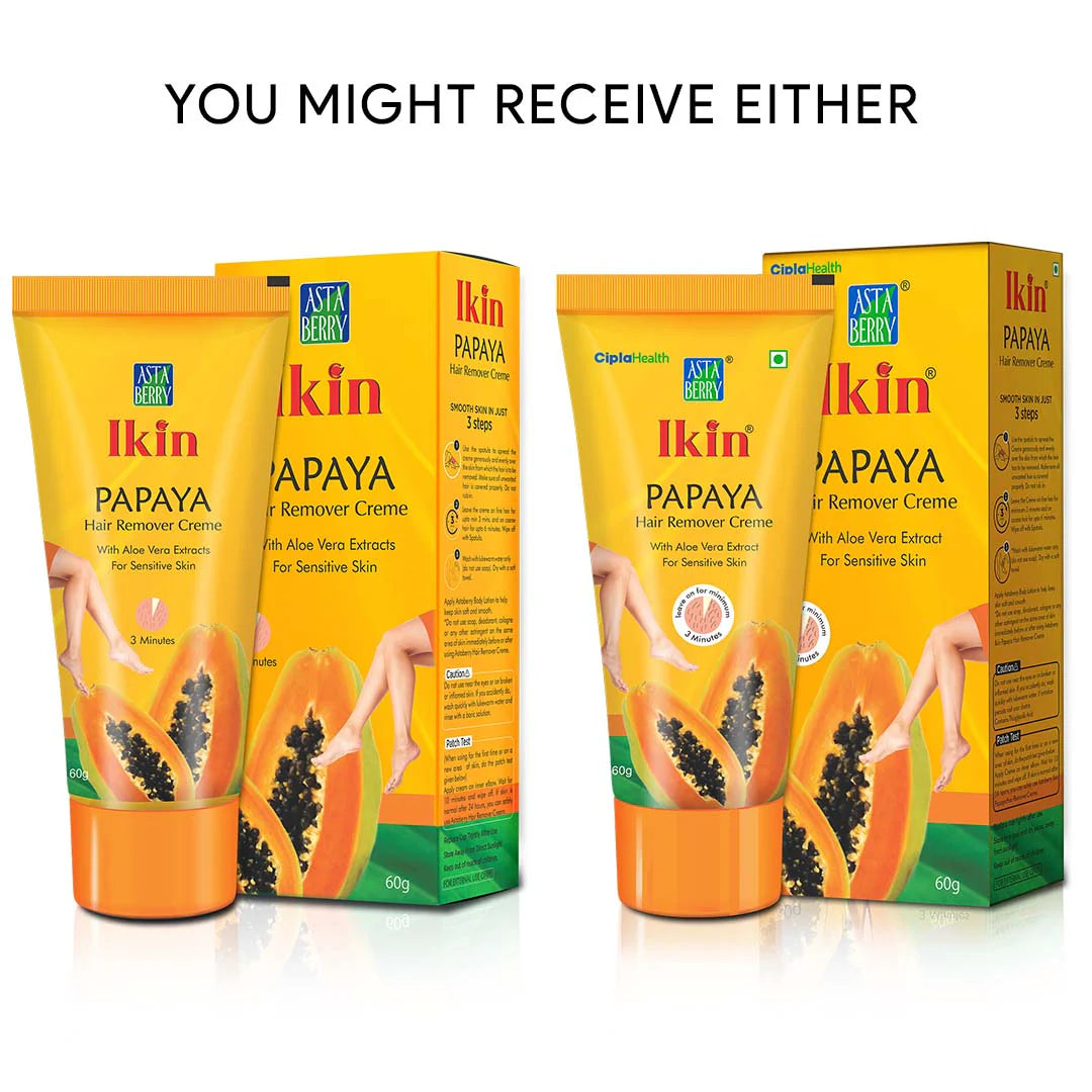 Ikin Papaya Hair Remover Creme For Sensitive Skin 2 PCS
