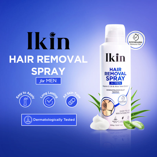Ikin Hair Removal Spray for Men with Vitamin E & Aloe Vera Juice 200ml