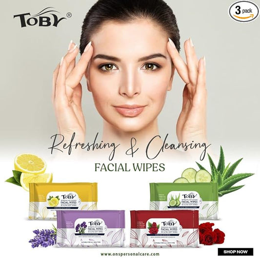 Toby facial wipes (refreshing and cleaning)