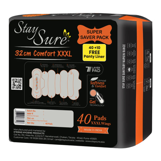 Stay Sure 320mm XXL Extra Comfort Sanitary Pads