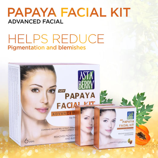 Papaya Facial Kit | 6 Steps 12 Pouch Set