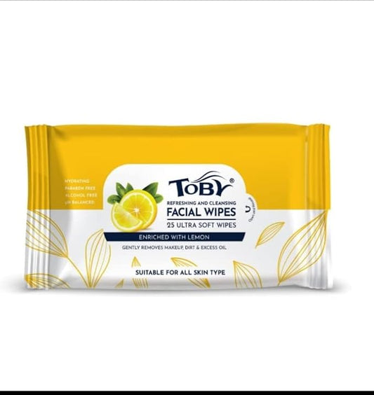 Toby facial wipes (refreshing and cleaning)