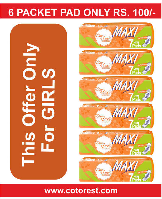STAYSURE MAXI 7 PAD ( Pack of 6 packet)