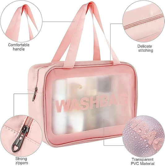 3-Pieces Set Pink Washbag