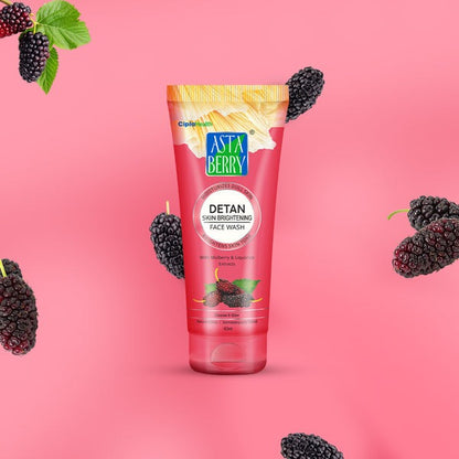 ASTABERRY Detan Skin Brightening Facewash 100 ML