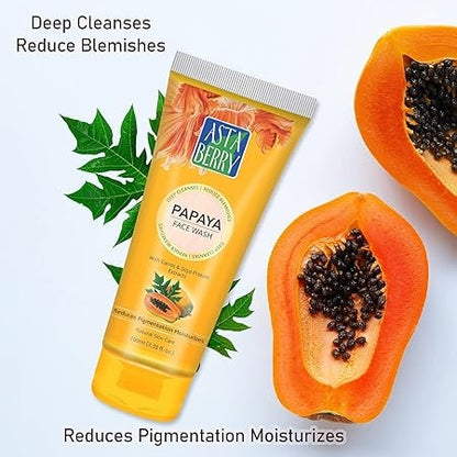 ASTABERRY ASTABERRY Papaya Face Wash, 100 ml