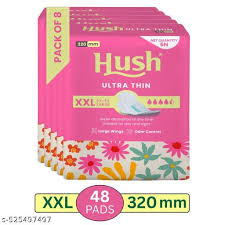 HUSH XXL ULTRA SANITARY PADF PACK OF 8